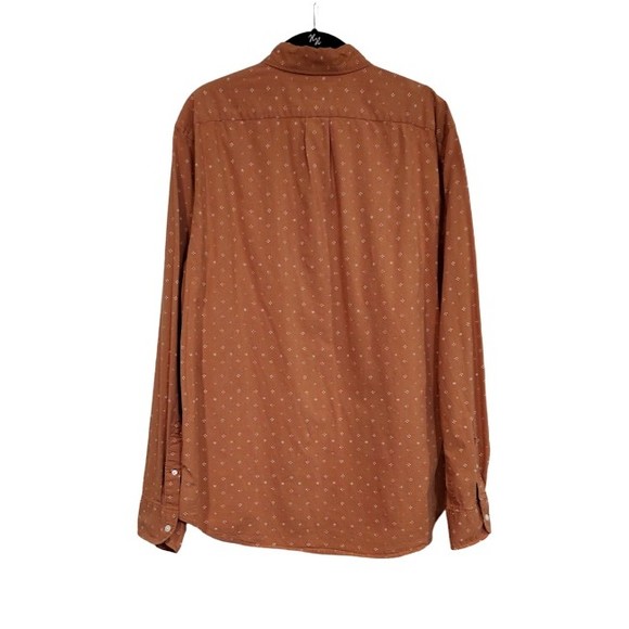 J.Crew Mens Slim Stretch Secret Wash Organic Cotton Poplin Sz Large Brown Shirt - Picture 2 of 7